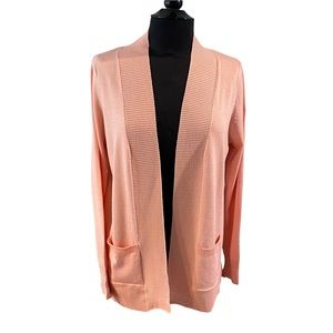 Long-Sleeved Pink (Apricot) Cardigan NWT